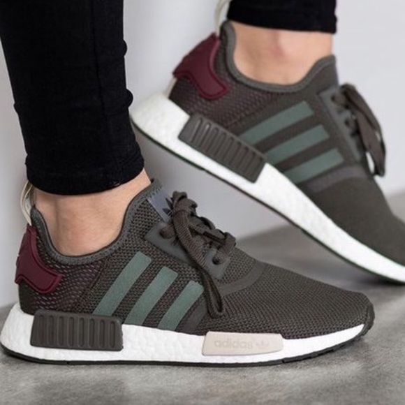 adidas Shoes - Adidas | NMD R1 olive and maroon
